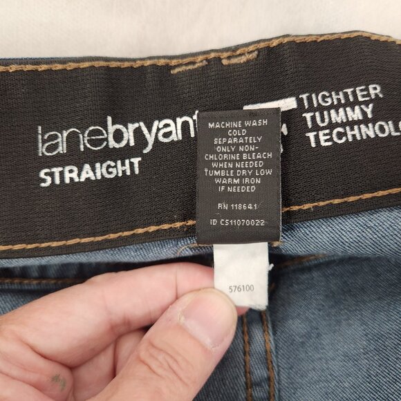 Lane Bryant Jeans Women's 22 Dark Wash Straight Tighter Tummy Technology - Picture 4 of 6